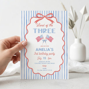 Landet med tre inbjudningar för flicka 3-årsdag