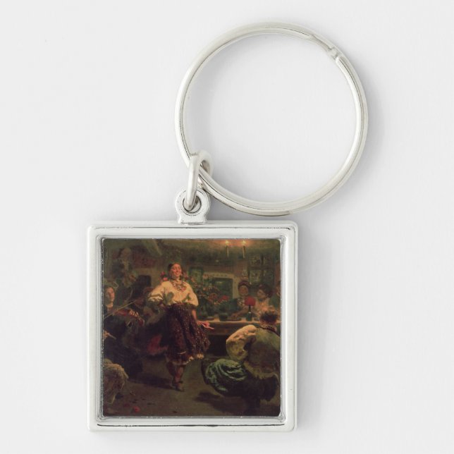 Landfestival, 1881 fyrkantig silverfärgad nyckelring (Framsidan)
