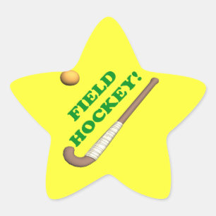Landhockey 2 stjärnformat klistermärke