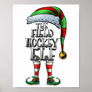 Landhockey Alv T-Shirt Matchande Familj Hockey Jul Poster