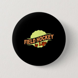 Landhockey är livet Cool Sports Lover Athlete Com Knapp