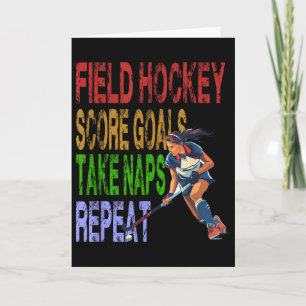 Landhockey Gör Mål Ta Nicker Upprepa Kort