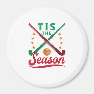Landhockey Jul Är Årstiden För Spelare Helgdag Magnet
