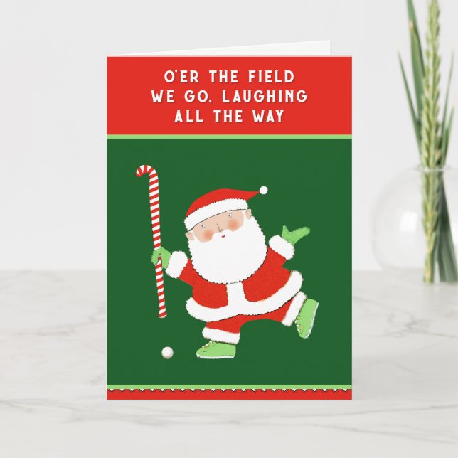 Landhockey jul helgkort (Framsida)