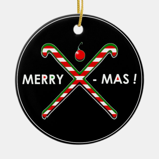 Landhockey jul julgransprydnad keramik (Framsidan)