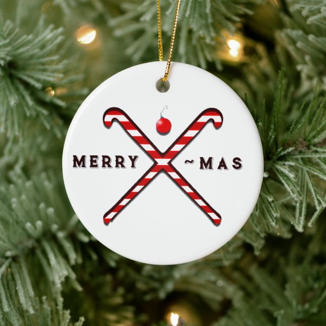 Landhockey jul julgransprydnad keramik (Träd)