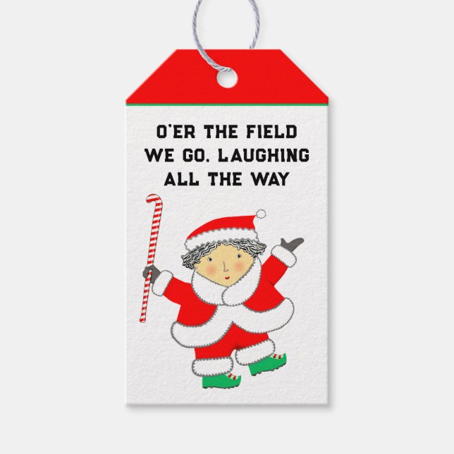 Landhockey julklapps etiketter (Framsidan)