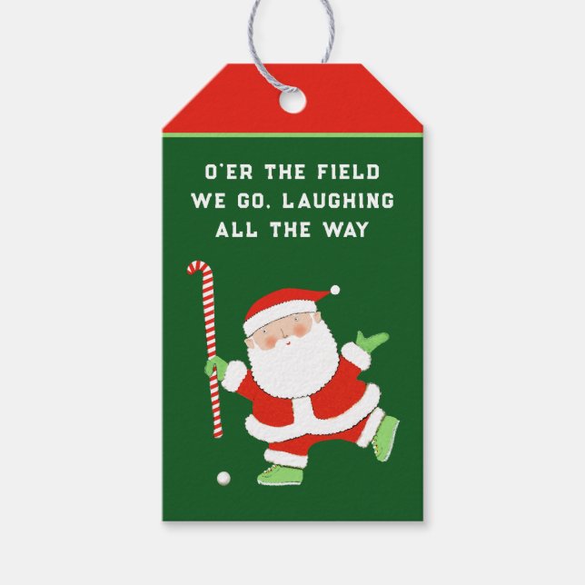 Landhockey julklapps etiketter (Framsidan)