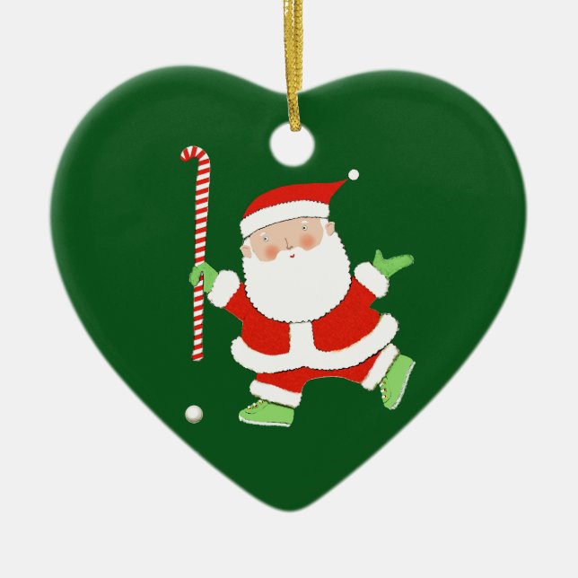 Landhockey julkollektion julgransprydnad keramik (Framsidan)