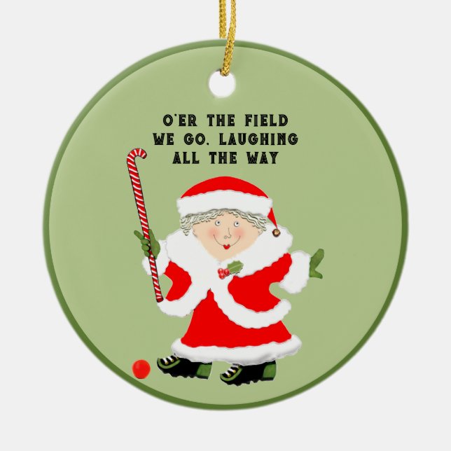 Landhockey julkollektion julgransprydnad keramik (Framsidan)