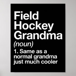Landhockey Mormor Definition Rolig Sport Poster