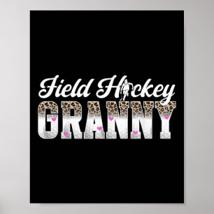 Landhockey Mormor till en landhockeyspelande mormo Poster