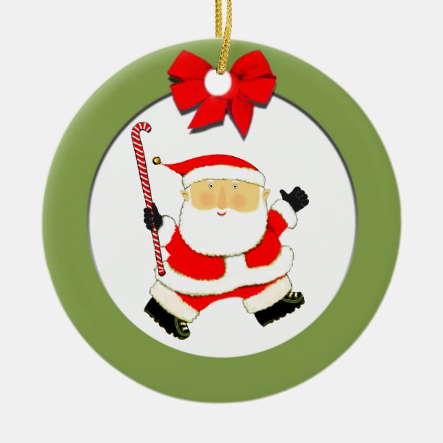 Landhockey-samlarobjekt Julgransprydnad Keramik (Framsidan)