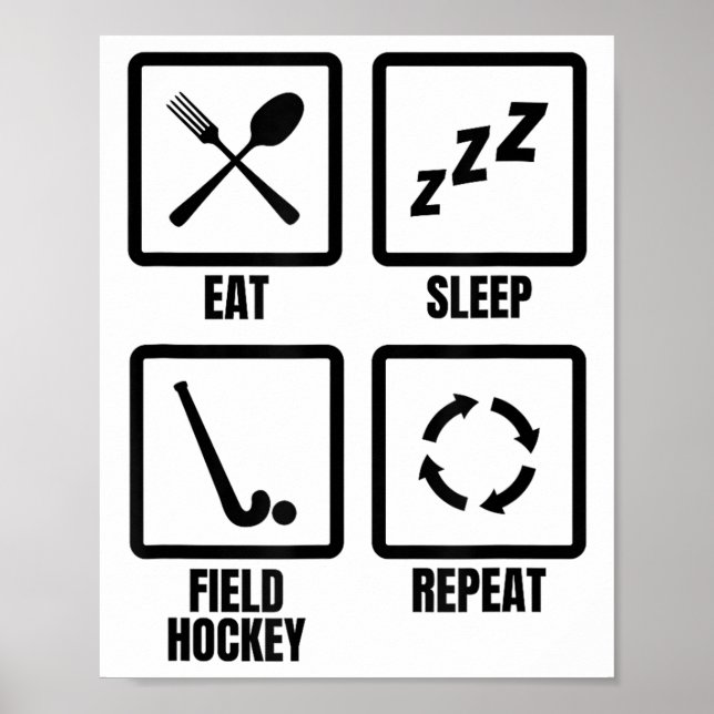 Landhockey Schema Träning  Poster (Framsidan)