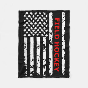 Landhockey Usa Flagga För Amerikaner Kvinnor Barn Fleecefilt