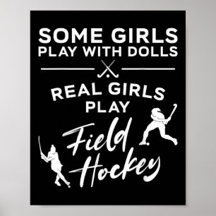 Landhockey Vissa Flickor Leker Med Dockor Riktiga Poster