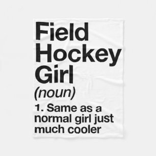 Landhockeyflicka Definition Roligt Och Sy Sport Fleecefilt