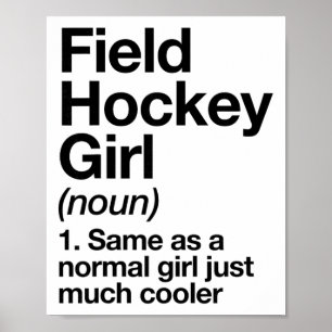 Landhockeyflicka Definition Roligt Och Sy Sport Poster