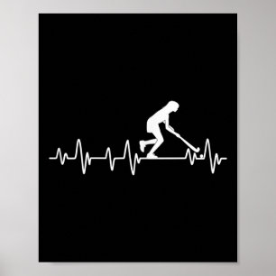 Landhockeyflicka Hjärtbeat Kvinnor Landhockey Poster