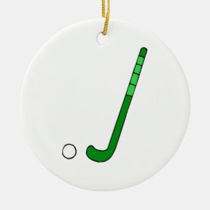 Landhockeygröntpinne Julgransprydnad Keramik