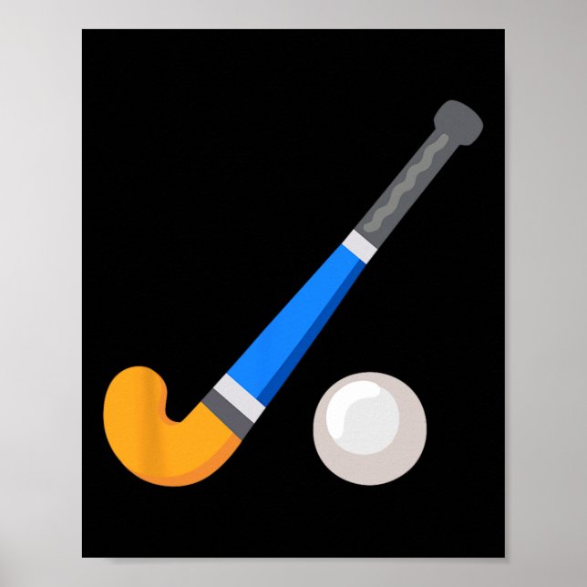 Landhockeyklubba och boll poster (Framsidan)