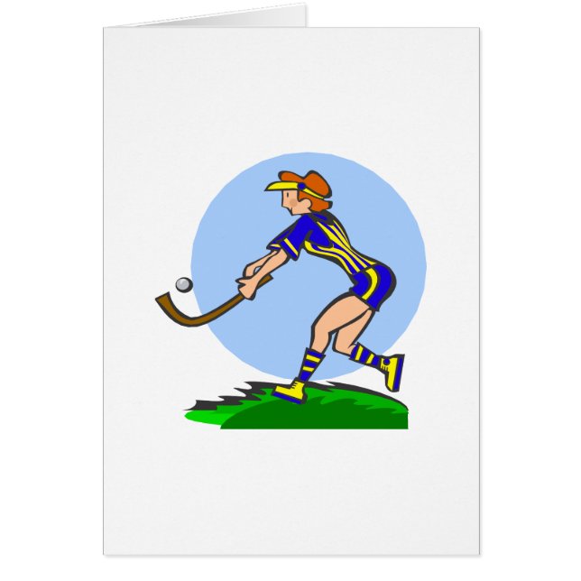 Landhockeykvinna Hälsningskort (Framsidan)