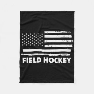 Landhockeyliv Usa Flagga Patriotisk Sportdesign Fleecefilt