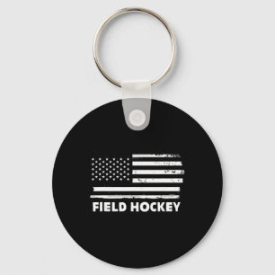 Landhockeyliv Usa Flagga Patriotisk Sportdesign Nyckelring