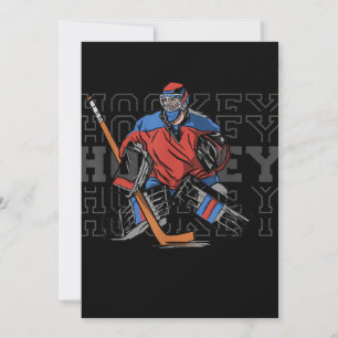 Landhockeymålvakt med slogan - ishockey julkort