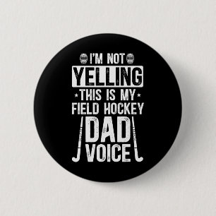 Landhockeypappa Röst Pappa till en landhockeyspela Knapp