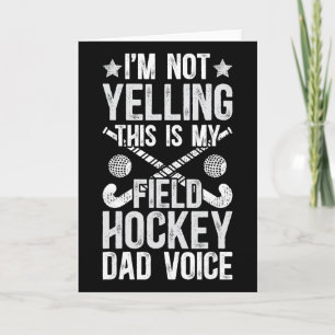 Landhockeypappa Röst Pappa till en landhockeyspela Kort