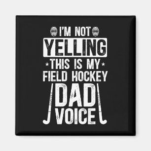 Landhockeypappa Röst Pappa till en landhockeyspela Magnet