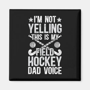 Landhockeypappa Röst Pappa till en landhockeyspela Magnet