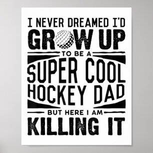 Landhockeypappa Tröja Hockeyälskare Fars dag Poster