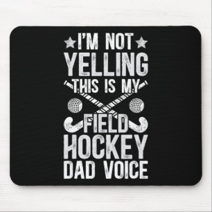 Landhockeypappas röst Pappa till en landhockeyspel Musmatta