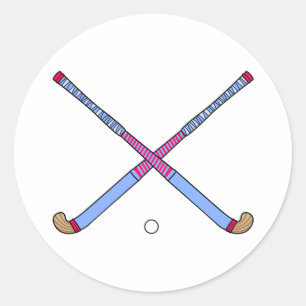 Landhockeypinnar Runt Klistermärke