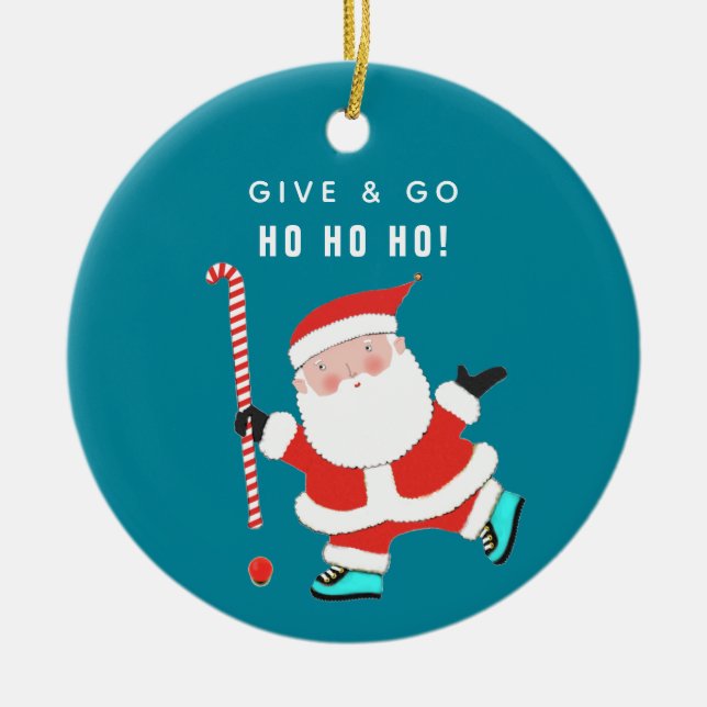 Landhockeysemesterpresent Keramisk Ornament (Framsidan)
