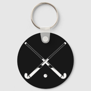 LandhockeySilhouetteKeychain svart Nyckelring