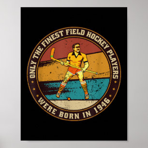 Landhockeyspelare Födda 1946 Födelsedag Landhocke Poster