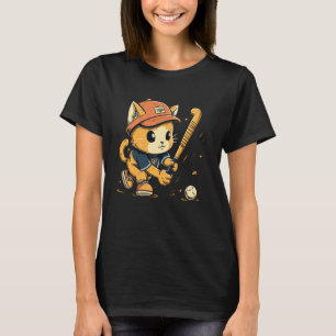 Landhockeyspelare Katt på landhockey T Shirt