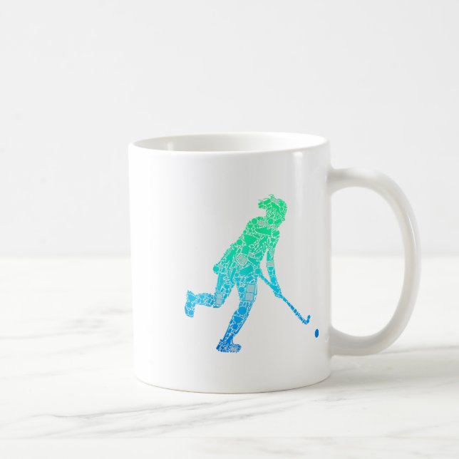 Landhockeyspelare Kvinnor Flickor Barn  Kaffemugg (Höger)