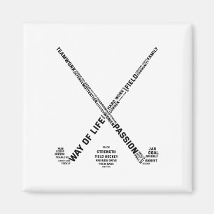 Landhockeyspelare Ord Hockeyklubba Hockeylag Magnet