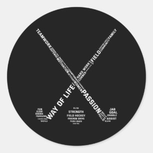 Landhockeyspelare Ord Hockeyklubba Hockeylag Runt Klistermärke