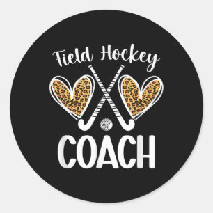 Landhockeytränare Hjärta Landhockeytränare Runt Klistermärke