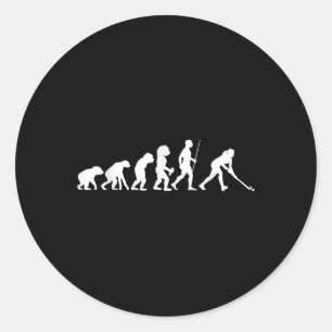 Landhockeyutvecklingspresent Landhockeyspelare Gi Runt Klistermärke