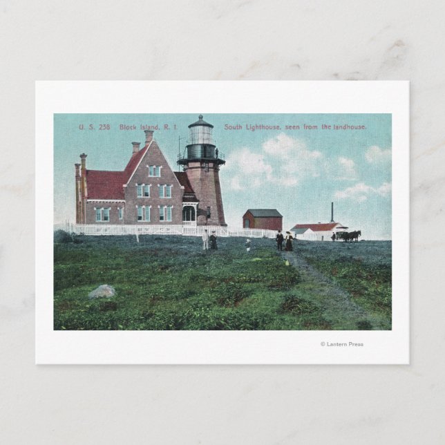 Landhouse View of the South Lighthouse Vykort (Framsida)