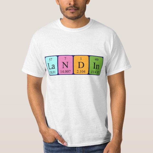 Landin Periinskt bord namn-skjorta Tee Shirt (Framsida)