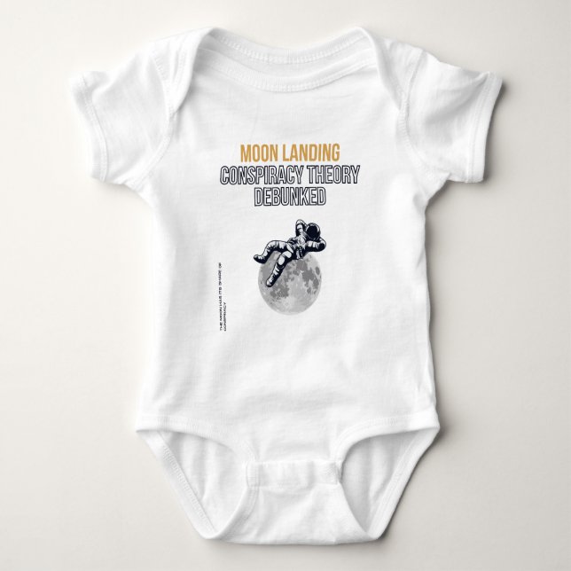Landing Conspiracy Teory måne T Shirt (Framsida)
