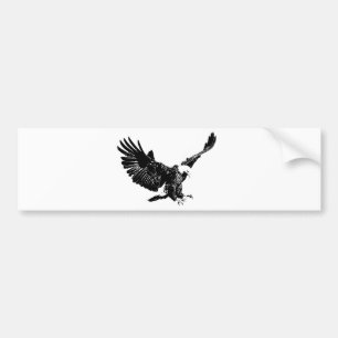 Landing Eagle Silhouette Bildekal