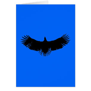 Landing Eagle Silhouette Hälsningskort